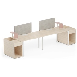 Doppelschreibtisch nebeneinander BG-Line PC Tisch für 2 Personen