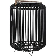 Best Season Deko-Korb Solar LED 48 cm Metall spritzwassergeschützt schwarz