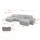 altdecor Ecksofa Cord 6-Sitzer Grau