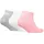 Puma Sneakersocken 3er Pack Grau/Rosa/Weiß 27-30