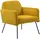 Beliani Cocktailsessel NARKEN Samtstoff 72 x 77 x 76 cm Gelb/Schwarz