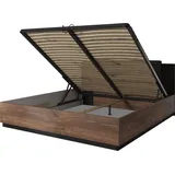 petits-meubles Alec 140 x 200 cm Braun/Schwarz