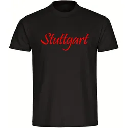multifanshop Kinder T-Shirt - Stuttgart - Schriftzug - Druck rot - Kind