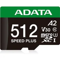 A-Data ADATA microSDXC 512 GB, Speed Plus - SD-Adapter