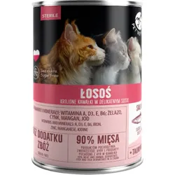 PetRepublic Stücke in Sauce mit Lachs (steril) 400g für Katzen