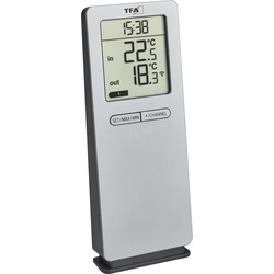TFA 30.3071.54 LOGO 2.0 Funk-Thermometer, Thermometer + Hygrometer, Silber