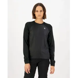 Mons Royale Damen Tarn Merino Bike Wind Longsleeve (Größe L, schwarz)