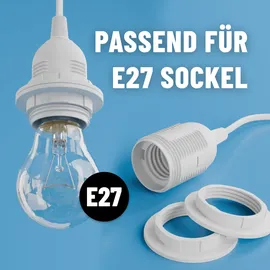 greate Lampenfassung E27 mit Kabel - 1er Pack