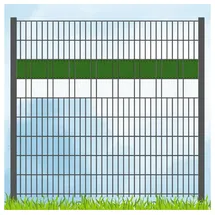 zaun|zu® Sichtschutzstreifen 200 x 15 cm Grün/Weiß