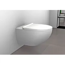 Bernstein E-9030 Wand-WC mit WC-Sitz Weiß matt spülrandlos