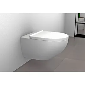 Bernstein E-9030 Wand-WC mit WC-Sitz Weiß matt spülrandlos