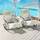 SoBuy Sonnenliege 2 Personen Gartenliege bis 150kg, Beige