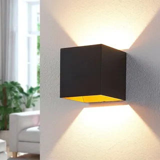 ARCCHIO Aldrina Wandleuchte, Wandlampe Innen 'Zuzana' eckig, Schwarz 10 cm breit
