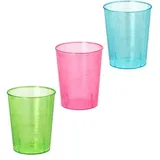 Papstar Starpak Gläser für Schnaps, PS 4 cl Ø 4,2 cm, 5,2 cm farbig sortiert 960 Stück)