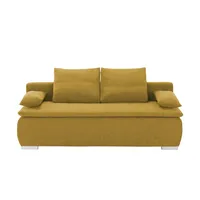 smart Schlafsofa  Leonie , gelb , Maße (cm): B: 198 H: 92 T: 90.0