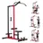 Vevor Latzugstation 2-in-1 Schwarz/Rot