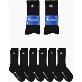Champion Unisex 6er Pack schwarz 35-38
