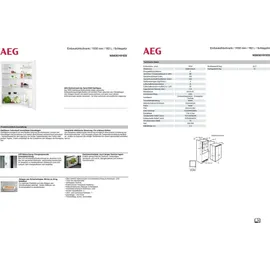 AEG NSK5O101ES Einbaukühlschrank 103 cm Nische Schlepptür