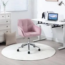 Woltu Drehstuhl Samt Rosa