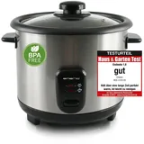 EMERIO RCE-110118 Reiskocher Edelstahl, Schwarz