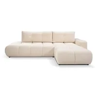 GRAINGOLD Ecksofa Sile - creme - Maße (cm): B: