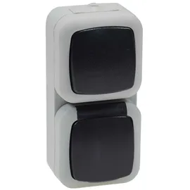 ChiliTec Feuchtraum Kombi-Schalter/Steckdose IP44 250V/10/16A grau