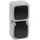 ChiliTec Feuchtraum Kombi-Schalter/Steckdose IP44 250V/10/16A grau