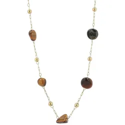 Kette mit Anhänger ADELIA ́S, gold, Halsketten, Damen, unbekannt, Edelstahl