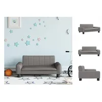 vidaXL Kindersofa Grau 70x45x30 cm Kunstleder