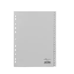 DURABLE A-Z Register A4 24tlg. PP volldeck. grau Grau