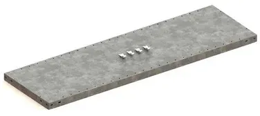 CLIP 230 Zusatzboden 1300 x 400 RAL 7035 kpl. mit 4 Fachbodenträger