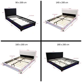 Home Deluxe Asteroid LED 160 x 200 schwarz