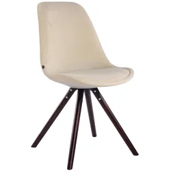 CLP Besucherstuhl Toulouse Samt Rund cappuccino creme