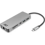 Act USB-C 4K-Dockingstation für 1 HDMI-Monitor, Ethernet, USB-C, USB-A, Kartenleser und PD-Pass-Through AC7092