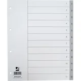 Q-Connect Zahlenregister 1-12 A4 Überbreite Grau 12 St.
