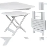 PROGARDEN Klapptisch 45 x 43 x 50 cm weiß