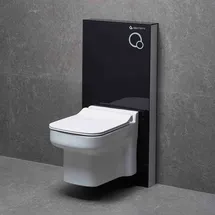 Belvit Sanitärmodul mit WC-Sitz Schwarz