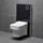 Belvit Sanitärmodul mit WC-Sitz Schwarz