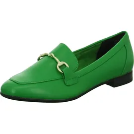 Marco Tozzi Damen Loafer mit Absatz Elegant Vegan, Metallisch (Grün), 40 EU