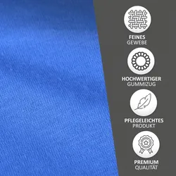 Spannbettlaken Jersey 100% Baumwolle 120-130x200 cm Blau 2er Pack