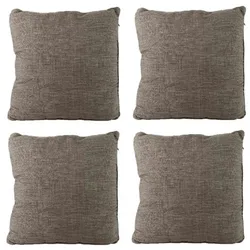 EXKLUSIV HEIMTEXTIL Kissenbezug (4 Stück) warmgrau 40x40 cm