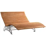 SO-TECH® Gartenliege Wellenliege Untergestell verstellbar DIY Bausatz, Holzlatten, 1 St., B: 150cm, 6mm massiver Edelstahl SS304 geschliffen, Kiefer silberfarben