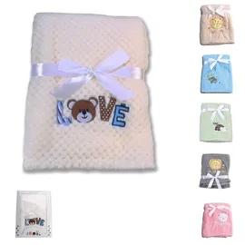 Cangaroo Babydecke Freya, Größe 80 x 110 cm kuschelige Babydecke aus Fleece weiß