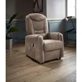 sit&more TV-Sessel Morten Kunstleder 76 x 115 x 78 cm grau mit Motor und Aufstehhilfe