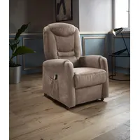 sit&more TV-Sessel Morten Kunstleder 76 x 115 x 78 cm grau mit Motor und Aufstehhilfe