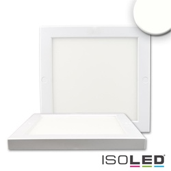 ISOLED Outdoor LED Deckenleuchte SLIM 18MM, IP52, 22 x 22cm, Trafo integriert, weiß / diffus, 18W 4000K 1450lm 120° ISO-113343