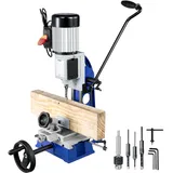 Vevor Tischstemmmaschine, 1/2 PS, 1400 U/min, Tischbohrmaschine mit beweglicher Werkbank, Hohlstemmmaschine, zum Bohren von runden, quadratischen Oder Speziellen Quadratischen Löchern in Holz