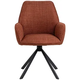 VCM 2er Set Actona Stuhl Glenda Stoff Orange Terrakotta