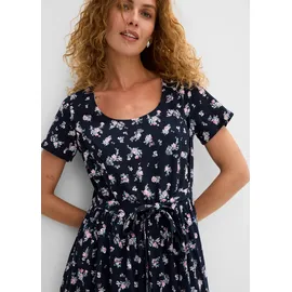 bonprix Maxikleid Blau Allover-Muster 42