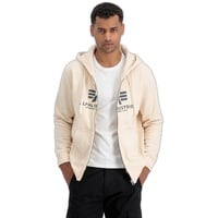 Alpha Industries Basic Zip Hoody Kapuzensweat für Herren Jet Stream White